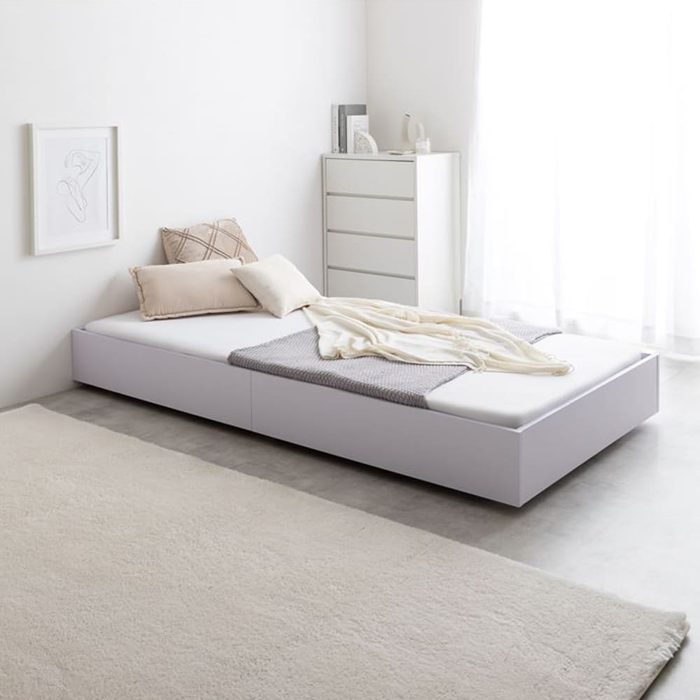 Lib（リブ） すのこローベッド シングルサイズ ボンネルマットレス付き