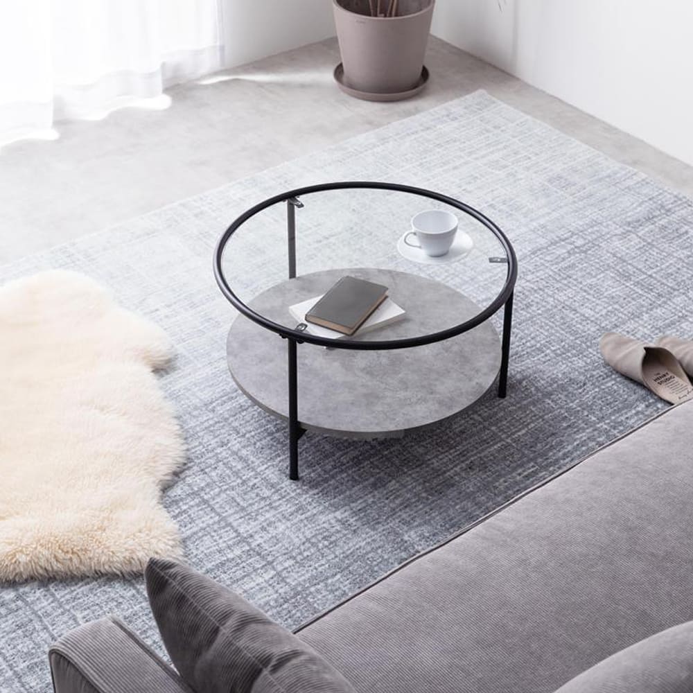 Buku（ブーク） ガラス天板センターテーブル