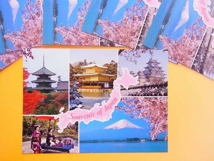 【日本のおみやげ】ポストカード【Souvenir of Japan/写真】（バラ単品）透明OPP袋入り