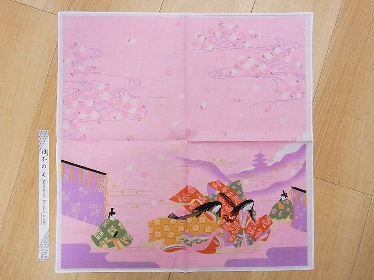【日本のおみやげ】◆【日本の美】ハンカチ【紫武部物語】【全10種類】