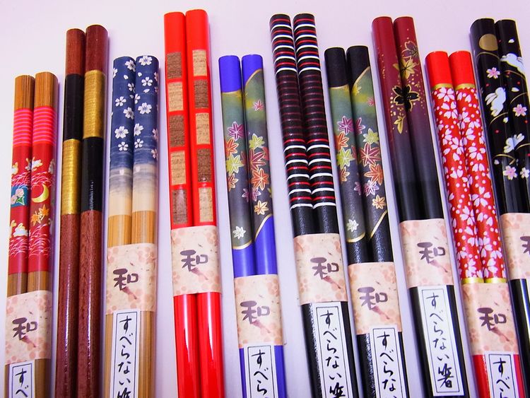 【日本のおみやげ】◆日本のお箸【若狭塗】お買得な単品（バラ）10膳入り【B】セット