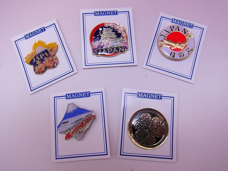 【日本のおみやげ】◆日本柄マグネット5Ｐセット【A】