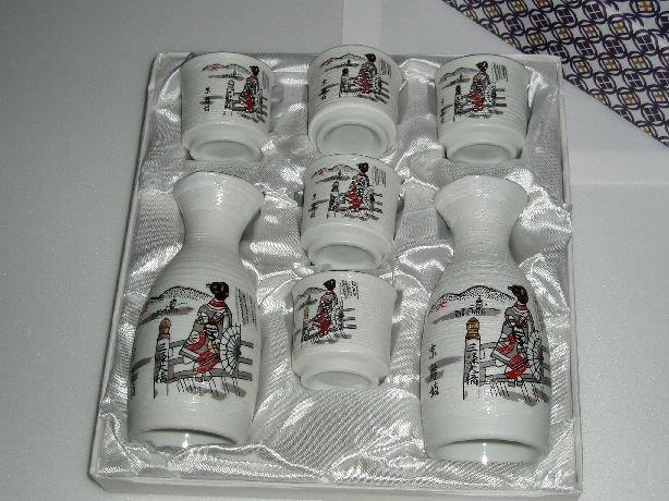 【日本のお土産】◆酒器7点セット【京舞妓】
