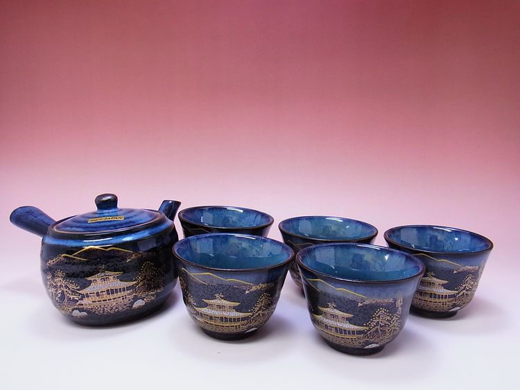 【日本のおみやげ】 ◆黒流し【茶器6点】茶器セット