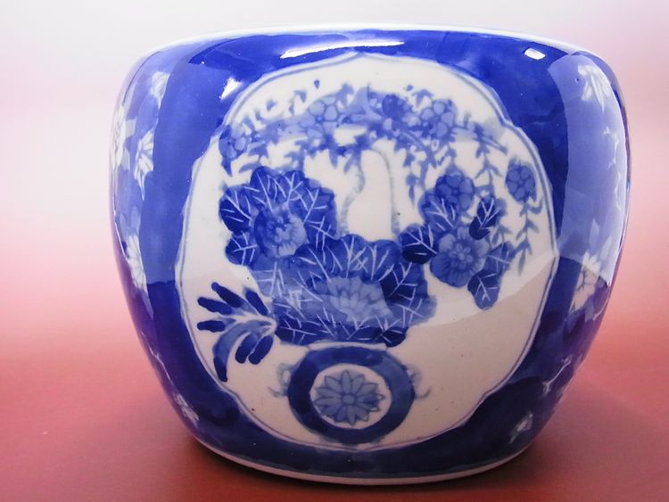 【日本のお土産】◆ミニチュア火鉢【花】