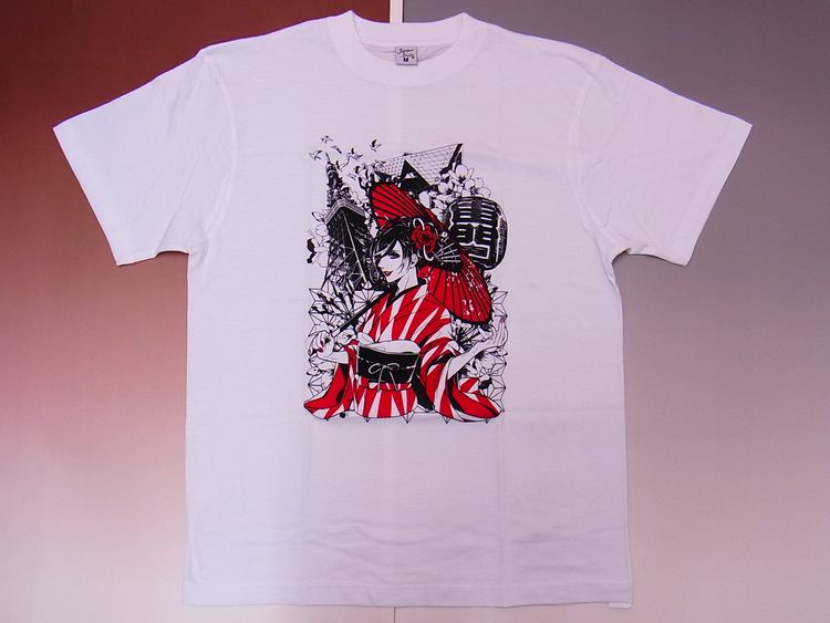 【日本のおみやげ】【ホームステイおみやげ】【日本土産】（漢字・和柄）◆和風Tシャツ【東京ガール】大人用（M～LL）白地