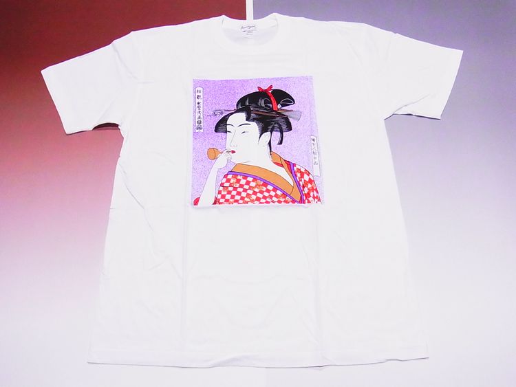 【日本のおみやげ】【ホームステイおみやげ】【日本土産】（漢字・和柄）◆和風Tシャツ【ビードロ】大人用（3L）白地