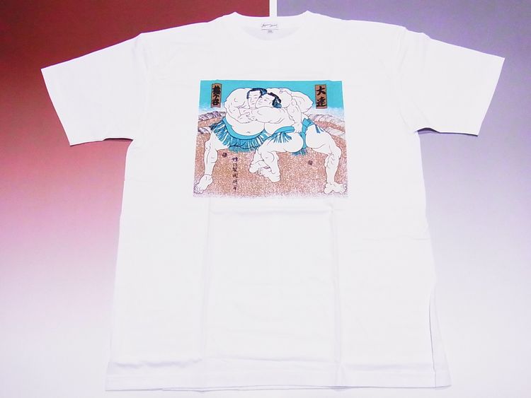 【日本のおみやげ】【ホームステイおみやげ】【日本土産】（漢字・和柄）◆和風Tシャツ【相撲】大人用（M～LL）白地