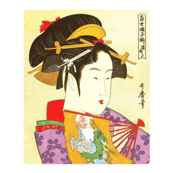【日本のおみやげ】◆マウスパッド【扇美人】