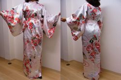 【日本のお土産】【日本のおみやげ】【ホームステイおみやげ】【日本土産】◆外国人向け着物【扇面ぼかし】女性用