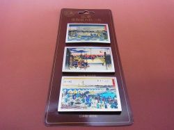 【日本のおみやげ】◆コレクションマグネット3P入【エッチング加工仕上げ】広重