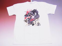 【日本のおみやげ】【ホームステイおみやげ】【日本土産】（漢字・和柄）◆和風Tシャツ【飛龍】大人用（S～3L）白地