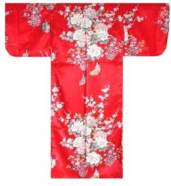 【日本のおみやげ】◆外国人向け着物【姫牡丹菊】子供用（35in～40in）
