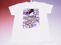 【ホームステイおみやげ】【日本土産】（漢字・和柄）◆和風Tシャツ【誠龍】子供用（100cm～150cm）白地