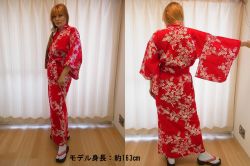 日本のお土産|日本のおみやげホームステイおみやげ|日本土産◆外国人向け浴衣【桜】女性用（S～L）