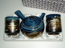 【日本のおみやげ】◆黒流し【茶器3点】茶の間セット