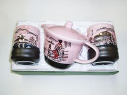 【日本のおみやげ】◆桜名所【茶器3点】茶の間セット