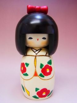 【日本のおみやげ】◆近代こけし【リボン】