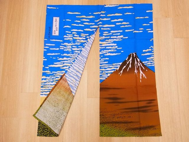 ふじみやび　のれん ふじみやび 麻 のれん 暖簾 ベージュ - 中古その他アイテム