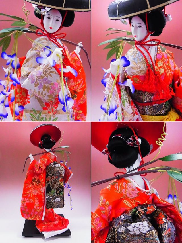 日本のおみやげ】◇日本人形10号【藤娘】尾山作「特上品」※着物