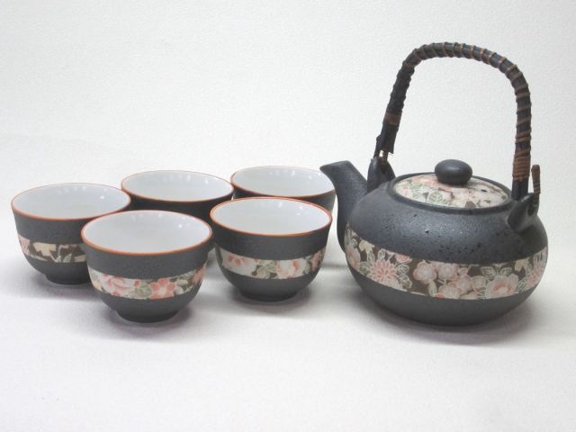 土瓶セット ルリ胡蝶蘭・茶器揃（土瓶1個、湯呑5客セット） | 商品