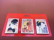 【日本のおみやげ】◆コレクションマグネット3P入【エッチング加工仕上げ】歌麿