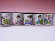 【日本のおみやげ】◆ぐい飲みセット【5個入】美人絵