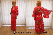 【日本のおみやげ】◆外国人向け着物【立姿】女性用（フリーサイズ）