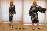 【日本のおみやげ】◆外国人向けハッピローブ【梅に鶴】女性用（フリーサイズ）