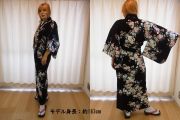 【日本のおみやげ】◆外国人向け色浴衣【桜】女性用（M）