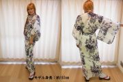 【日本のおみやげ】◆外国人向け浴衣【牡丹立姿】女性用（S～LL）