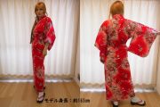日本のお土産|日本のおみやげホームステイおみやげ|日本土産◆外国人向け浴衣【ぼかし人形】女性用（M）