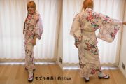 日本のお土産|日本のおみやげホームステイおみやげ|日本土産◆外国人向け浴衣【梅牡丹】女性用（M)