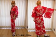 日本のお土産|日本のおみやげホームステイおみやげ|日本土産◆外国人向け浴衣【桜】女性用（S～L）