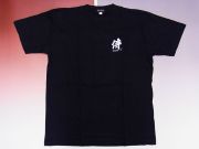 【ホームステイおみやげ】【日本土産】（漢字・和柄）◆和風Tシャツ【侍ワンポイント刺繍】大人用（LL～3L）黒地