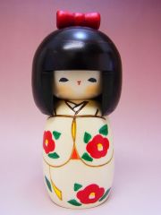 【日本のおみやげ】◆近代こけし【リボン】