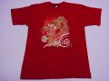 【ホームステイおみやげ】【日本土産】（漢字・和柄）◆和風Tシャツ【飛龍】子供用（150cm）赤地