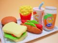 【日本のおみやげ】◆おもしろ消しゴム【バーガーショップ】ブリスターパックプラスチック製トレイ付