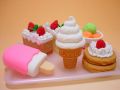 【日本のおみやげ】◆おもしろ消しゴム【ケーキ】ブリスターパックプラスチック製トレイ付
