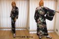 【日本のおみやげ】◆外国人向け着物【梅牡丹】女性用（フリーサイズ）