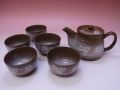 【日本のお土産】◆淡雪桜ポット5客茶器揃セット【日本美陶】