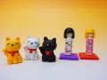 【日本のおみやげ】◆おもしろ消しゴム【こけしと招き猫】ブリスターパック