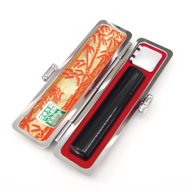 朱竹ケース黒水牛