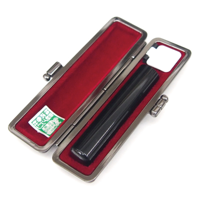 オーストリッチ風ケース黒水牛