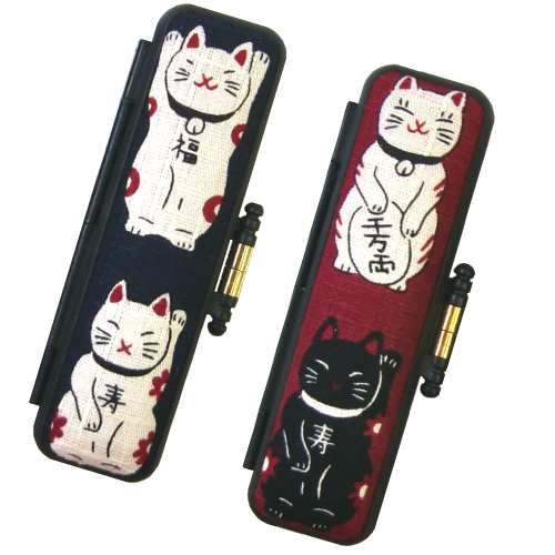 印鑑ケース　招き猫　福ニャン
