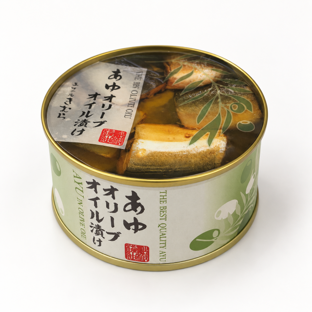香魚の香りをそのままオイルに閉じ込めて。あゆオリーブオイル漬け（缶詰）【京都・錦「のとよ」】