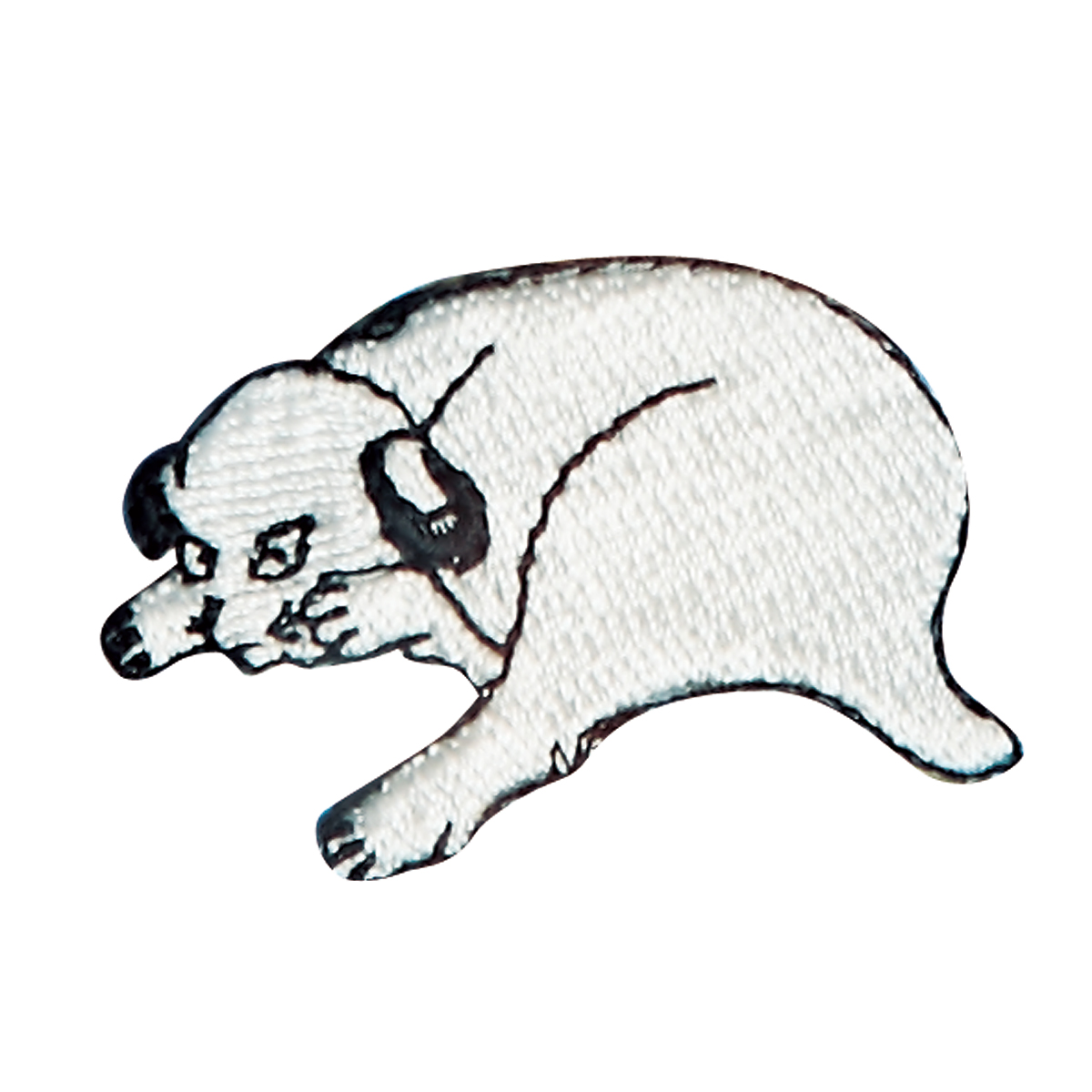 KHWS-504／ワッペン／仔犬に箒図／【ゆうパケット可】