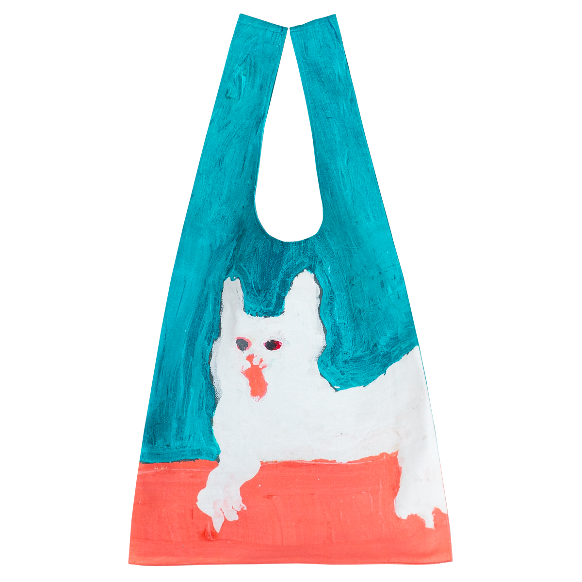 KRM02-07／マルシェバッグ ／「ソファーの上の猫」小笹逸男