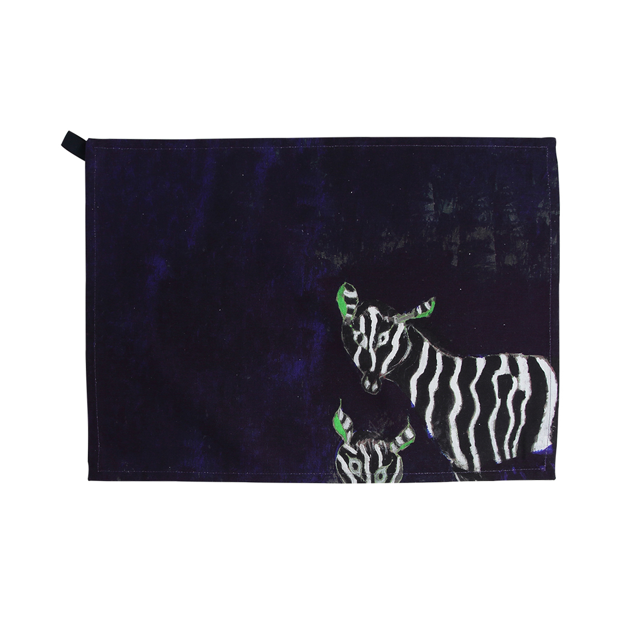 KRM04-05／キッチンクロス／「しまうま」小笹逸男／【2枚までゆうパケット可】