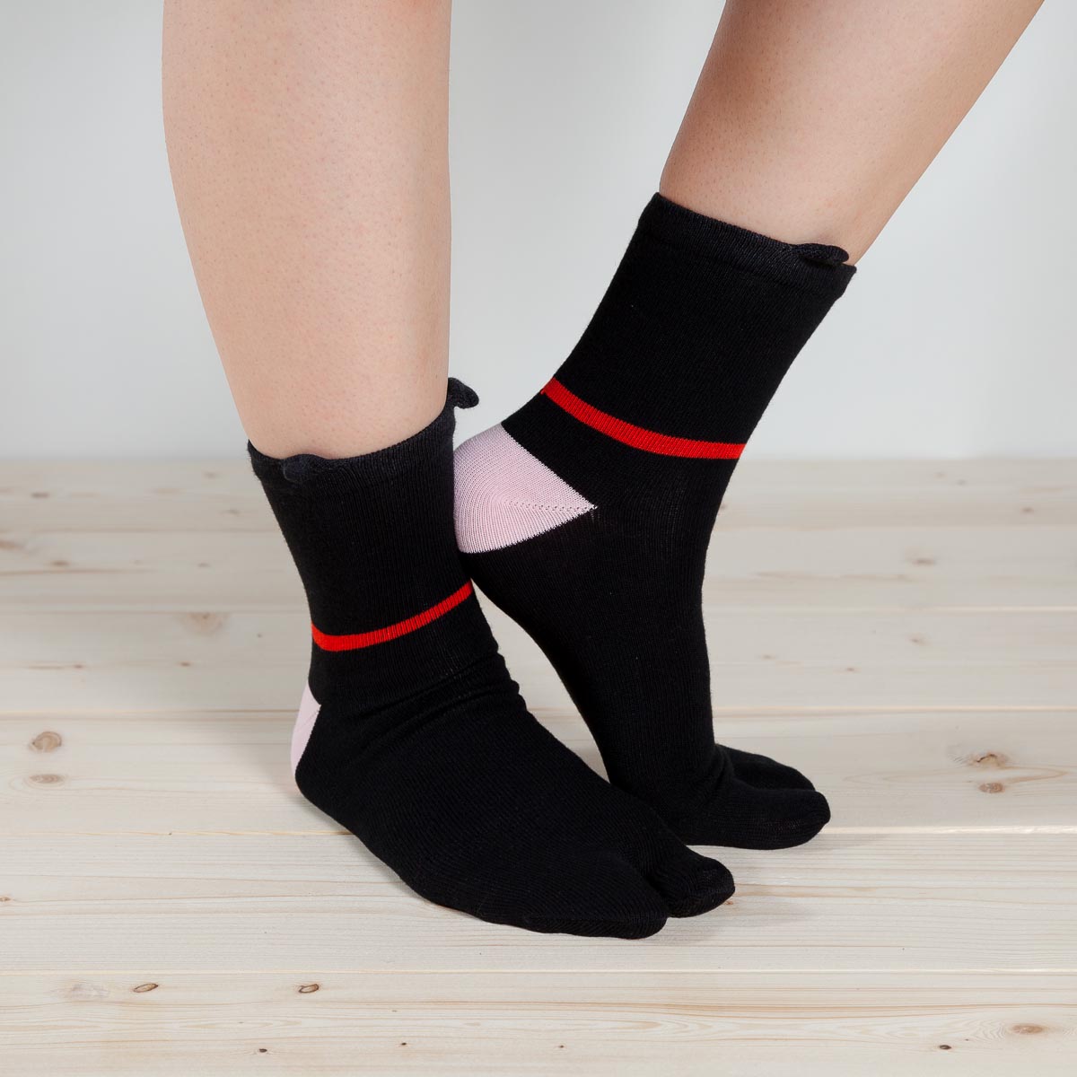 KY18-63／足袋ソックス／くろ／【4足までゆうパケット可】